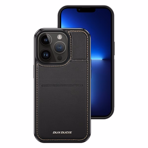 3in1 Maciņa apvalks ar statīvu iPhone 13 Pro MagSafe RFID Bloķētājs Dux Ducis Rafi Mag - melns