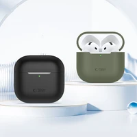 Tech-Protect silikona apvalks Apple AirPods 4 austiņām - pelēks