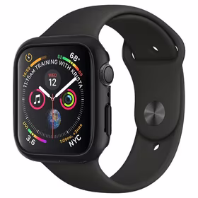 Spigen Thin Fit viedtālruņa apvalks Apple Watch 4/5/6/SE (44mm) - melns
