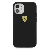 Ferrari FESSIHCP12SBK iPhone 12 mini 5.4" melns/melns cietais apvalks On Track Silicone