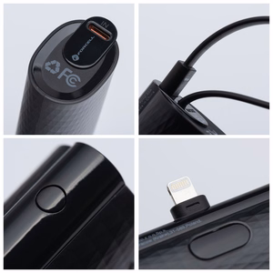 Внешний аккумулятор Forcell F-Energy Power Plug F5K3 PD 20W 5000 mAh со встроенным коннектором Lightning чёрный