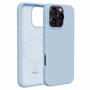 Etteri силиконовый Mag чехол iPhone 16 Pro 6,3" голубой