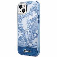 Guess GUHCP14MHGPLHB iPhone 14 Plus 6.7 "zils/zils cietais apvalks Porcelain Collection