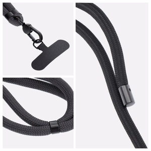 SWING (8mm) Tālruņa siksniņa, Tālruņa kulons ar regulējamu garumu / auklas garums 165cm (maks. 82.5cm cilpā) / uz pleca vai kakla - pelēks