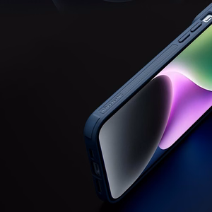 Nillkin Textured S viedtālruņa apvalks iPhone 14, bruņots vāciņš ar kameras vāciņu, melns