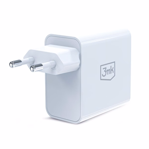 3mk FlowPower 45W 1A1C PD3.0 QC4+ sienas lādētājs - balts