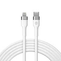 Forever Elastīgs kabelis USB-C - Lightning 1,0 m 20W balts