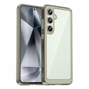 Kosmosa viedtālruņa apvalks ar gēla rāmi Samsung Galaxy S24 FE - caurspīdīgs melns