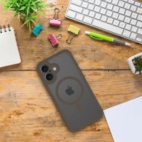 FULL MATTE MAG COVER viedtālruņa apvalks saderīgs ar MagSafe iPhone 16E (SE 4 2025) brūna