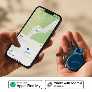 Chipolo LOOP – uzlādējams Bluetooth izsekošanas ierīce ar silikona cilpu iOS un Android ierīcēm, tumši zils