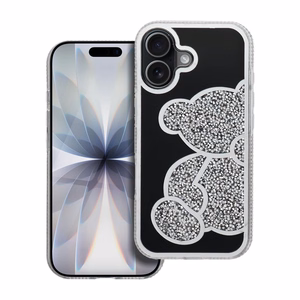 TEDDY BEAR viedtālruņa apvalks IPHONE 17 sudraba