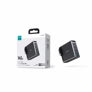 GaN lādētājs UK Joyroom JR-TCG05UK 140W 3x USB-C USB-A + USB-C / USB-C kabelis 240W 1.2m