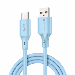 FORCELL F-ENERGY C342 kabelis USB A uz Type C QC4.0 3A 66W Silikona 1 m zils
