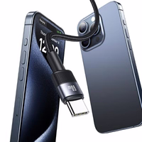 USAMS Kabelis USB-C uz USB-C 60W 1,2m Fast Charging tumšs SJ724USBSG01 (US-SJ724)