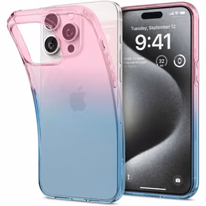 Spigen Liquid Crystal viedtālruņa apvalks iPhone 15 Pro - rozā/zils