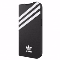 Adidas OR grāmatiņas tipa viedtālruņa apvalks PU iPhone 13 Pro / iPhone 13 – melns un balts