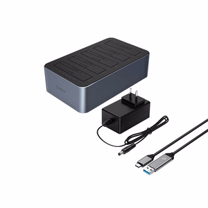 Orico 6656C3-C 5 ligzdu dokstacija ar bezsaistes klonēšanas funkciju 2,5"/3,5" SATA HDD/SSD - pelēks