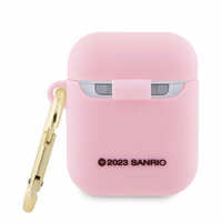 Hello Kitty silikona 3D Kitty galvas apvalks AirPods 1/2 - rozā