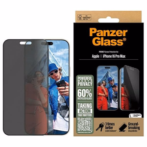 PanzerGlass privātuma aizsargstikls iPhone 16 Pro Max 6.9" īpaši plats P2864