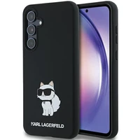 Karl Lagerfeld Silikona Choupette viedtālruņa apvalks Samsung Galaxy A35 - melns