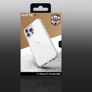 Raptic X-Doria caurspīdīgs viedtālruņa apvalks iPhone 14 Pro Max bruņots caurspīdīgs apvalks