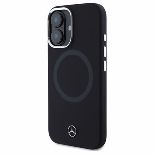 Mercedes MEHMP16S23SUTTK iPhone 16 6.1" melns/melns cietais apvalks Silikona Tonālais Logotips MagSafe