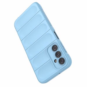 Magic Shield Case for Samsung Galaxy A24 4G flexible armored cover light blue