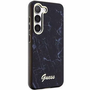 Guess GUHCS23SPCUMAK S23 S911 melns/melns cietais apvalks Marble