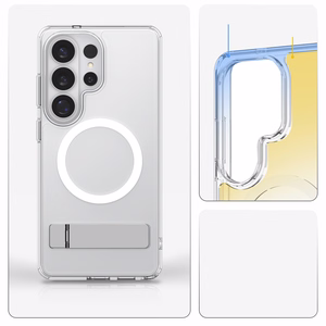 Spigen Ultra Hybrid S Mag MagSafe maciņš priekš Samsung Galaxy S26 Ultra - caurspīdīgs un balts