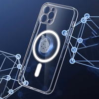 CLEAR MAG COVER magnētiskais viedtālruņa apvalks ar kameras aizsardzību, saderīgs ar MagSafe, paredzēts IPHONE 12, caurspīdīgs