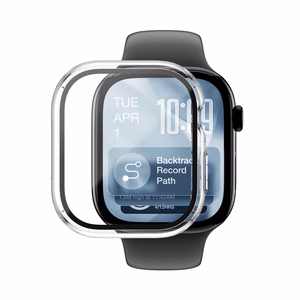 AmazingThing Radix Glass Screen Protector with Case for Apple Watch Series 11 46mm - Clear