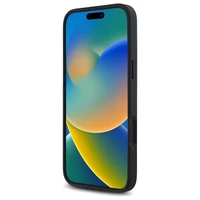 Guess GUHMP16SP4ROPEMCK iPhone 16 6.1" melns/melns cietais apvalks 4G Ziedu Druka Magnētiskais