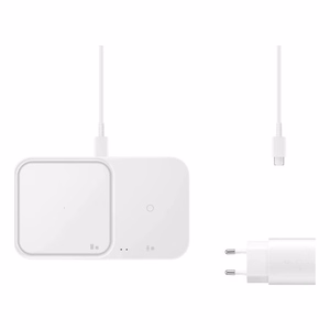 Bezvadu lādētājs Samsung Duo EP-P5400TWEGEU balts 15W (ar lādētāju un kabeli) / 100% oriģināls /