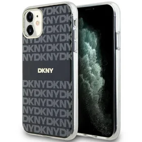 DKNY IML mono un svītras magnētiskais viedtālruņa apvalks iPhone 11 / Xr - melns