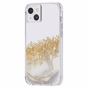 Case-Mate Karat Marble balta marmora raksta vāciņš ar zelta folijas akcentiem iPhone 14 Plus