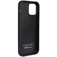 Audi sintētiskās ādas viedtālruņa apvalks iPhone 12/12 Pro 6.1" melns/melns cietais apvalks AU-TPUPCIP12P-TT/D1-BK