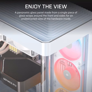 Corsair 4500X LX-R RGB rūdīts stikls vidēja torņa korpuss, balts