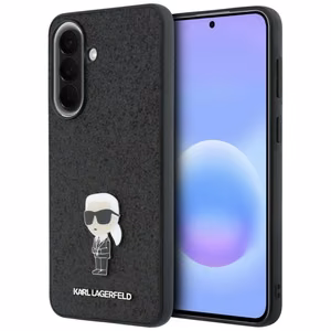 Karl Lagerfeld vāks Samsung A37 (Fixed Glitter Ikonik Logo Metal Pin) melns