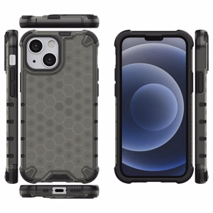 Honeycomb Case броневой чехол с TPU бампером для iPhone 13 mini чёрный