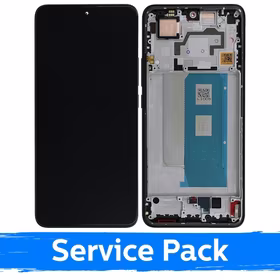 LCD displejs saderīgs ar Xiaomi Poco F5 Pro 5G ar rāmi / melns / (Service Pack)