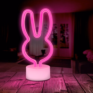 Neon LED on statīvs RABBIT rozā USB-C FSC-10 Forever Light