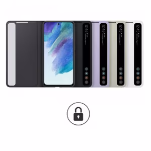 Phone Maciņš "Smart Caurspīdīgs View Maciņš" priekš Samsung G980 S20 / (Balts) / OEM