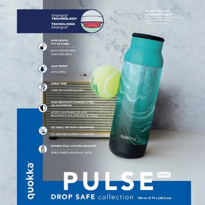 Quokka Pulse Smartgrip neapgāžama nerūsējošā tērauda termopudele, 700 ml, Magnolia