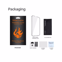 Aizsargstikls ar metāla rāmi Samsung Galaxy S24 Plus melns rāmis