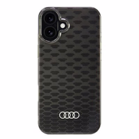 Audi IML Izšuvuma raksts Magnētiskais iPhone 16 Plus 6.7" melns/melns cietais apvalks AU-IMLMIP16M-Q5/D3-BK