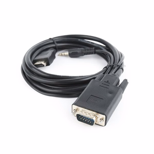 Gembird A-HDMI-VGA-03-6 video kabeļa adapteris 1.8 m HDMI Type A (Standard) VGA (D-Sub) + 3.5mm melns