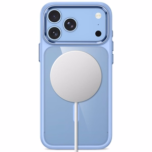 Tech-Protect Magmat MagSafe CC vāciņš modelim iPhone 17 Pro / 18 Pro – caurspīdīgi gaiši zils