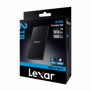 Ārējais SSD disks Lexar SL300 2TB USB-C Lasīšana 1050 MB/s Rakstīšana 1000 MB/s