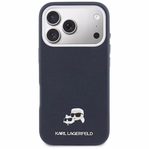 KARL LAGERFELD apvalks priekš IPHONE 17 Pro saderīgs ar MagSafe KLHMP17L6PFKCLB (PU FW W/ K&C Head Pin), zils