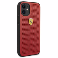 Ferrari FESPEHCP12SRE iPhone 12 mini 5.4 sarkans viedtālruņa apvalks On Track perforēts
